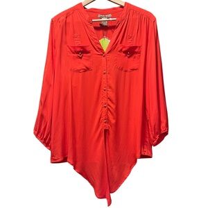Antilia Femme Vibrant Orange Blouse